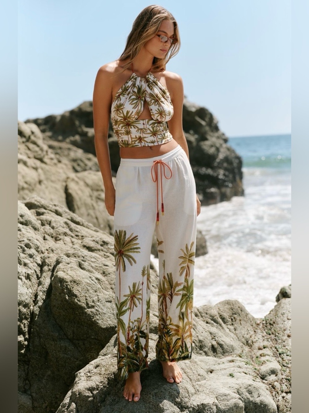 Farm Rio x Anthropologie Drawstring Pants NWT Jeri